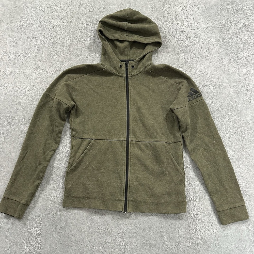 Adidas Hoodie Pullover Sweatshirt Women Small Green Active Lounge